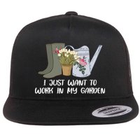 I Just Want To Work On My Garden Flat Bill Trucker Hat