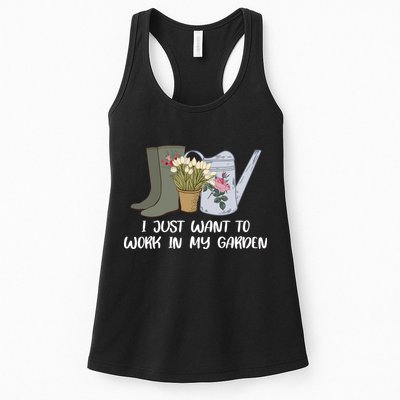 I Just Want To Work On My Garden Womens Tank Top