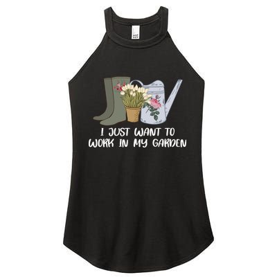 I Just Want To Work On My Garden Women's Perfect Tri Rocker Tank