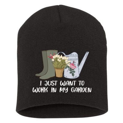 I Just Want To Work On My Garden Short Acrylic Beanie
