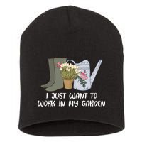 I Just Want To Work On My Garden Short Acrylic Beanie