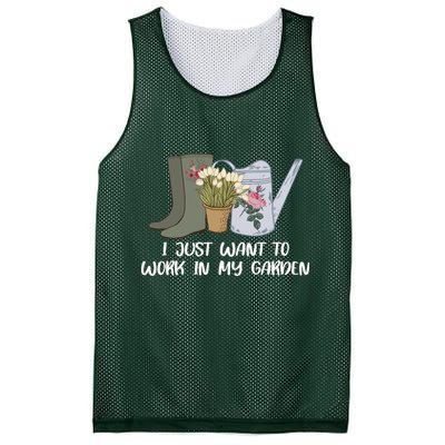 I Just Want To Work On My Garden Mesh Reversible Basketball Jersey Tank