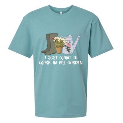 I Just Want To Work On My Garden Sueded Cloud Jersey T-Shirt