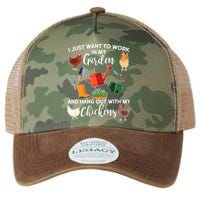 I Just Want Work In My Garden And Hang Out With My Chickens Legacy Tie Dye Trucker Hat