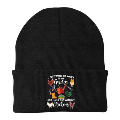 I Just Want Work In My Garden And Hang Out With My Chickens Beanie