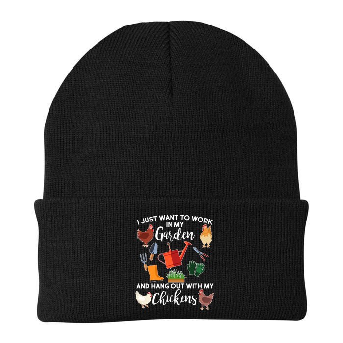 I Just Want Work In My Garden And Hang Out With My Chickens Beanie