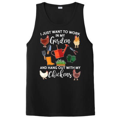 I Just Want Work In My Garden And Hang Out With My Chickens PosiCharge Competitor Tank