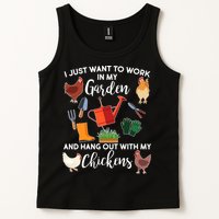 I Just Want Work In My Garden And Hang Out With My Chickens Tank Top