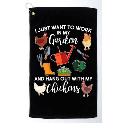 I Just Want Work In My Garden And Hang Out With My Chickens Golf Towel