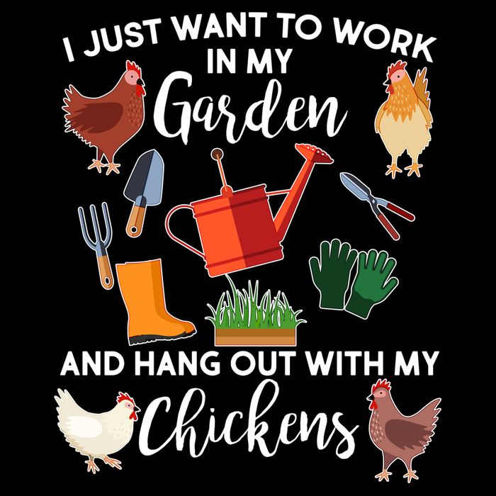 I Just Want Work In My Garden And Hang Out With My Chickens Kids T-Shirt