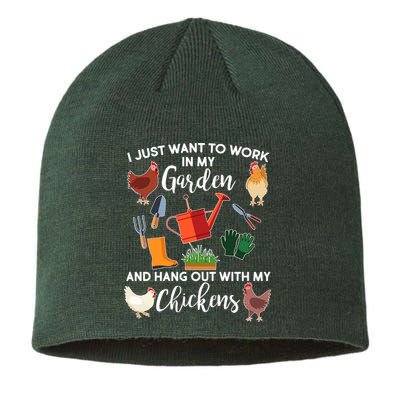 I Just Want Work In My Garden And Hang Out With My Chickens Sustainable Beanie