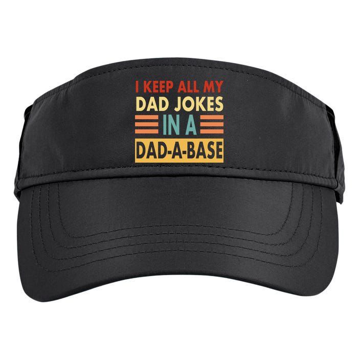 I Keep All My Dad Jokes In A Dad-A-Base Adult Drive Performance Visor