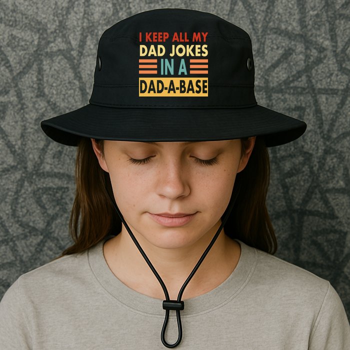 I Keep All My Dad Jokes In A Dad-A-Base Legacy Cool Fit Booney Bucket Hat