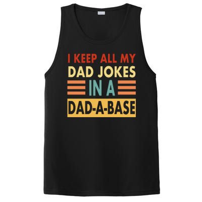 I Keep All My Dad Jokes In A Dad-A-Base PosiCharge Competitor Tank