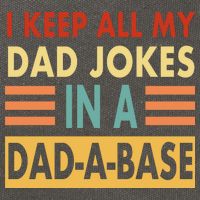 I Keep All My Dad Jokes In A Dad-A-Base Cotton Canvas Backpack