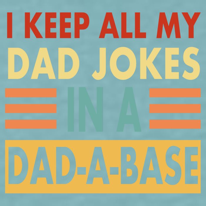 I Keep All My Dad Jokes In A Dad-A-Base Sueded Cloud Jersey T-Shirt