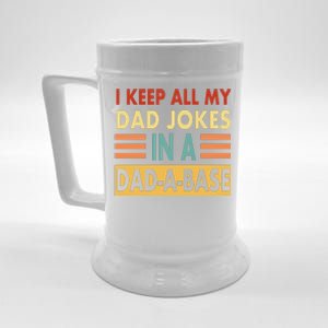 I Keep All My Dad Jokes In A Dad-A-Base Beer Stein