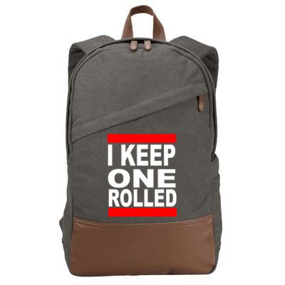 I Keep One Rolled Cotton Canvas Backpack