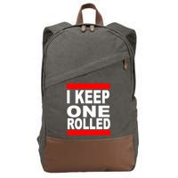I Keep One Rolled Cotton Canvas Backpack