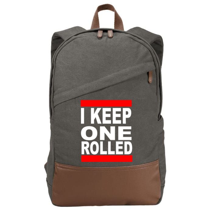 I Keep One Rolled Cotton Canvas Backpack