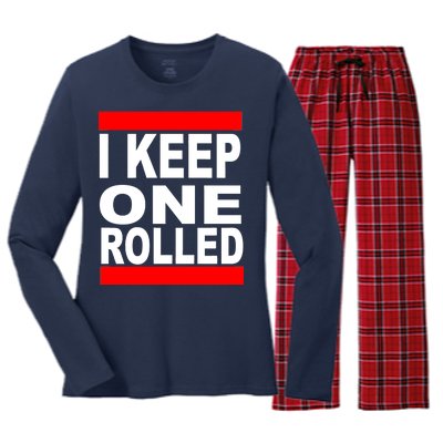 I Keep One Rolled Women's Long Sleeve Flannel Pajama Set 