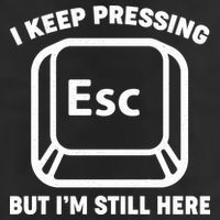 I Keep Pressing ESC But I'm Still Here Garment-Dyed Fleece Hoodie