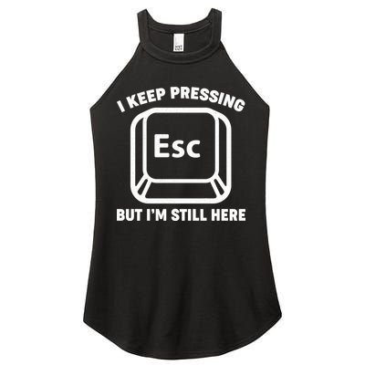 I Keep Pressing ESC But I'm Still Here Women's Perfect Tri Rocker Tank