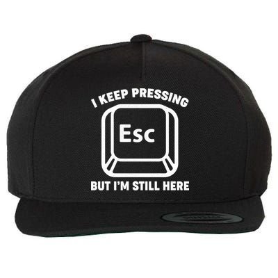 I Keep Pressing ESC But I'm Still Here Wool Snapback Cap