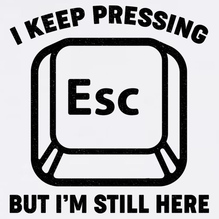 I Keep Pressing ESC But I'm Still Here Garment-Dyed Sweatshirt