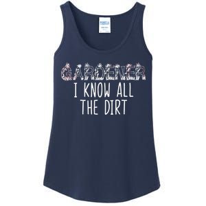 I Know All The Dirt Funny Gardening  Ladies Essential Tank