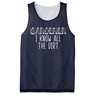 I Know All The Dirt Funny Gardening  Mesh Reversible Basketball Jersey Tank