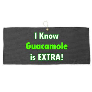 I Know Guacamole Is Extra! Large Microfiber Waffle Golf Towel