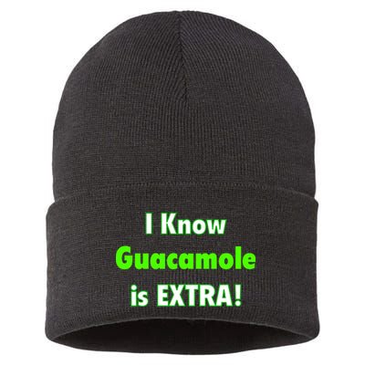 I Know Guacamole Is Extra! Sustainable Knit Beanie
