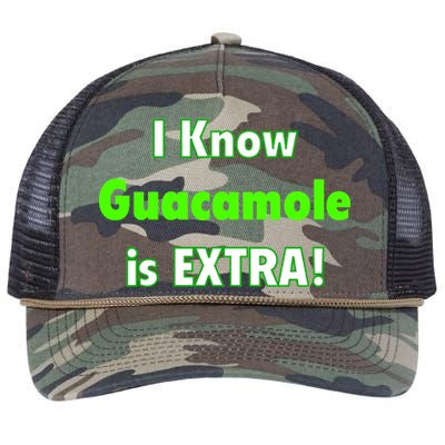 I Know Guacamole Is Extra! Retro Rope Trucker Hat Cap