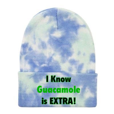 I Know Guacamole Is Extra! Tie Dye 12in Knit Beanie