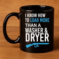 I Know How to Load More Than A Washer and Dryer 11oz C Handle Ceramic Mug