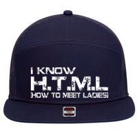 I know HTML How To Meet Ladies 7 Panel Mesh Trucker Snapback Hat