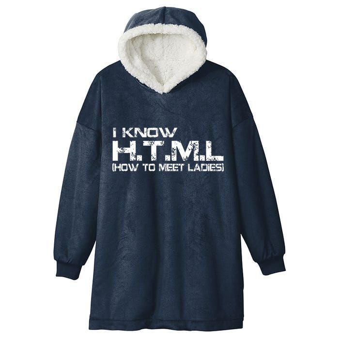 I know HTML How To Meet Ladies Hooded Wearable Blanket