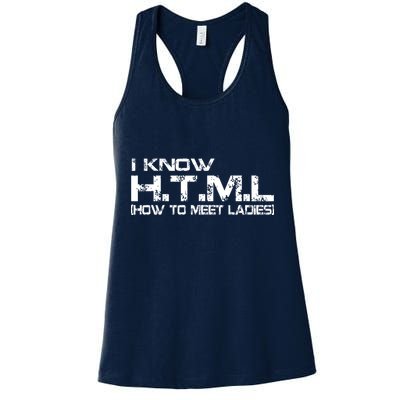 I know HTML How To Meet Ladies Womens Tank Top
