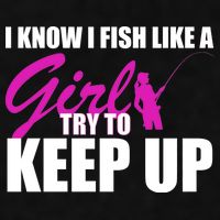 I Know I Fish Like A Girl try To Keep Up Ladies PosiCharge Tri-Blend Wicking Tank