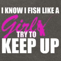 I Know I Fish Like A Girl try To Keep Up Cotton Canvas Backpack