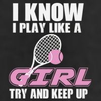 I Know I Play Like A Girl Try To Keep Up 7 Panel Mesh Trucker Snapback Hat
