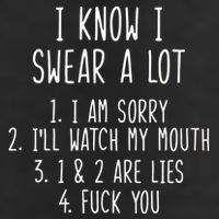 I Know I Swear A Lot 7 Panel Mesh Trucker Snapback Hat