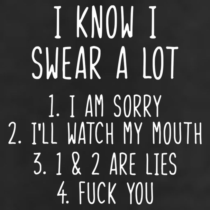 I Know I Swear A Lot 7 Panel Mesh Trucker Snapback Hat