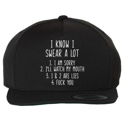 I Know I Swear A Lot Wool Snapback Cap