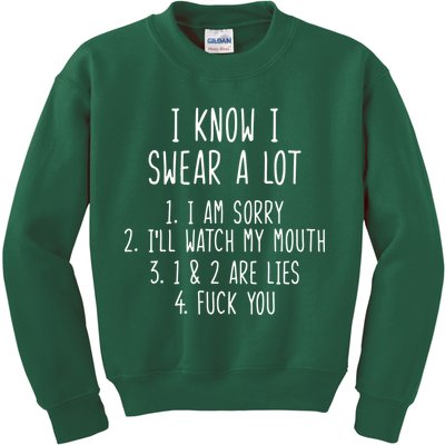 I Know I Swear A Lot Kids Sweatshirt
