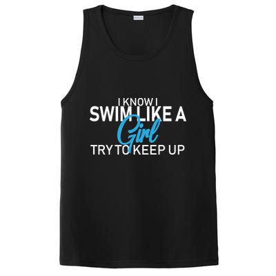 I Know I Swim Like A Girl Try To Keep Up PosiCharge Competitor Tank