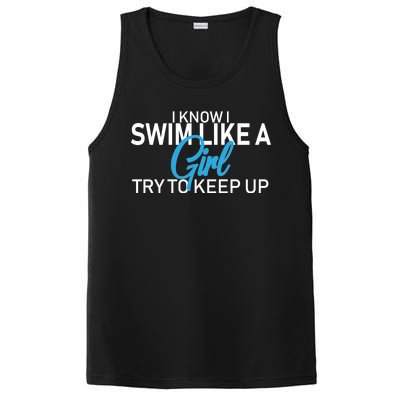 I Know I Swim Like A Girl Try To Keep Up PosiCharge Competitor Tank