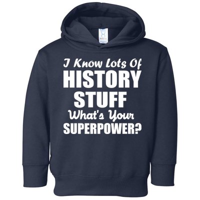 I Know Lots Of History What's Your Superpower Toddler Hoodie