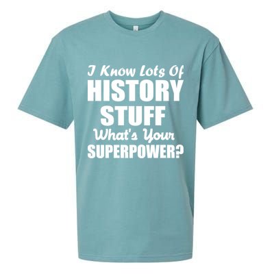 I Know Lots Of History What's Your Superpower Sueded Cloud Jersey T-Shirt